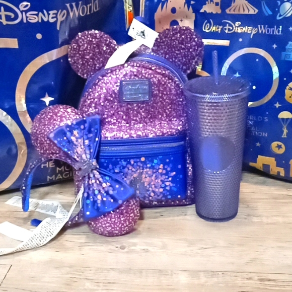 Loungefly Accessories - Disney Epcot Park's Limited 30th Anniversary Paris Purple Collection 🏰